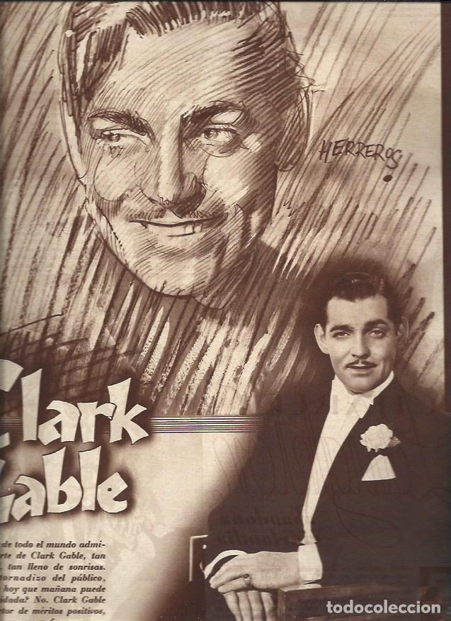 Cartes Postales: LAMINA 31048: Clark Gable, dibujo de Herreros - VVAA