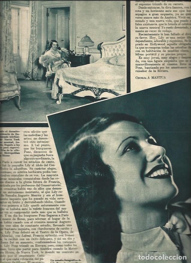 Postais: LAMINA 31063: Lily Pons en su dormitorio - VVAA