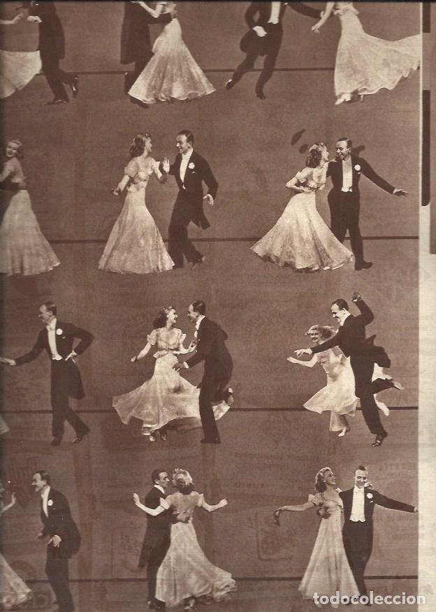 Cartoline: LAMINA 31065: Fred Astaire y Ginger Rogers en varios pasos de baile - VVAA