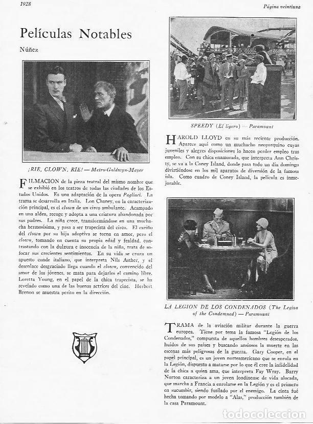 Postales: LAMINA 29697: Criticas de Rie, clown, rie; La legion de los condenados y Speedy - VVAA