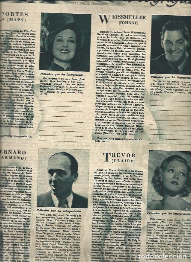 Postais: LAMINA 31257: Mapy Cortes, Johnny Weissmuller, Armand Bernanrd y Claire Trevor - VVAA