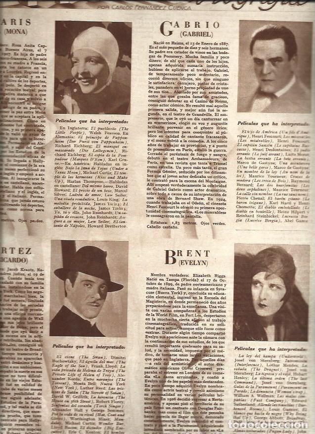 Postais: LAMINA 31286: Mona Maris, Gabriel Cabrio, Ricardo Cortez y Evelyn Brent - VVAA