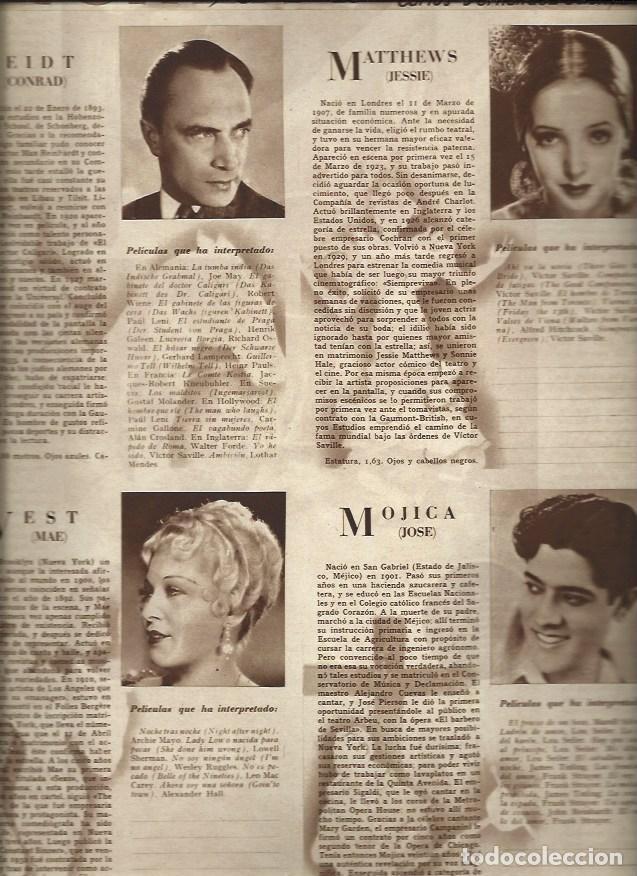 Cartoline: LAMINA 30558: Conrad Veidt, Jessie Matthew's, Mae West y Jose Mojica - VVAA