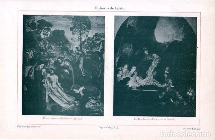 Postales: LAMINA V08006: Entierro de Cristo, por Rembrandt - Varios