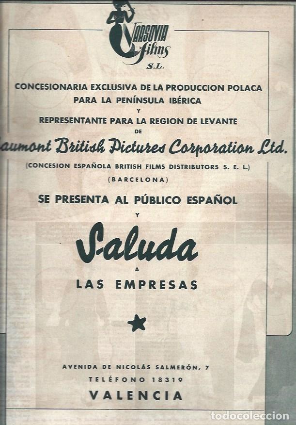 Postcards: LAMINA 30842: Publicidad de Varsovia Films en Valencia - VVAA