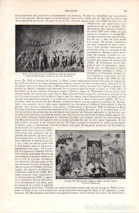 Postales: LAMINA V07996: Enrique VIII, Eduardo VI y Maria, bordado ingles - Varios