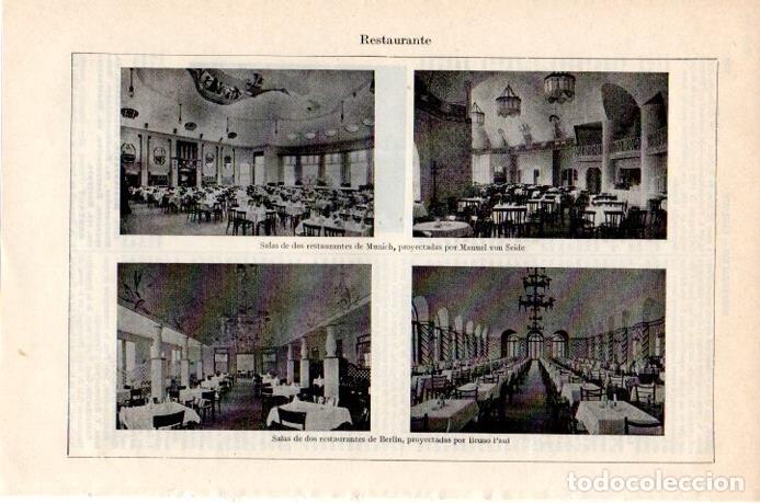 Postales: LAMINA V07947: Restaurantes en Munich y Berlin - Varios