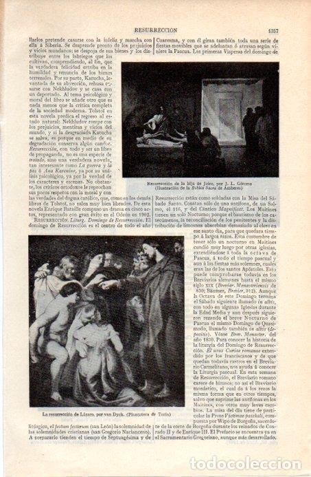 Postales: LAMINA V07950: La resurreccion de Lazaro, por Van Dyck - Varios
