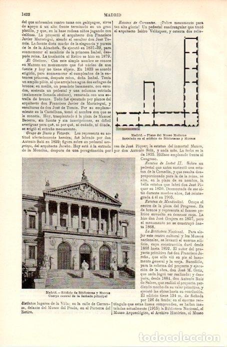 Postkarten: LAMINA V09035: Edificio de Bibliotecas y Museos en Madrid - Varios