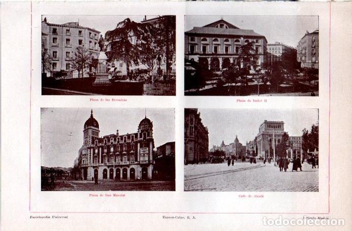 Postkarten: LAMINA V09038: Plazas y calle Alcala en Madrid - Varios