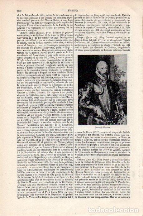 Postales: LAMINA V07761: Juan de Urbina - Varios