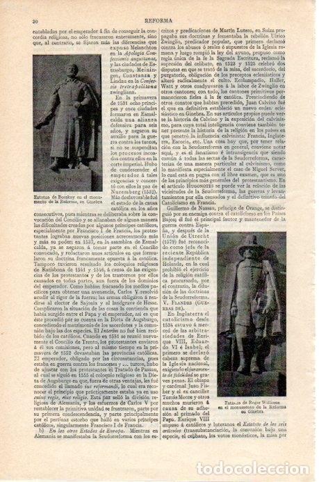 Postkarten: LAMINA V07800: Estatuas del Monumento de la Reforma en Ginebra - Varios