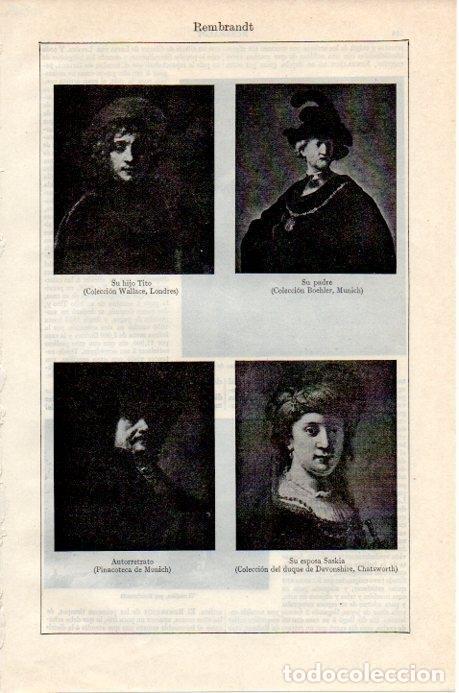 Postkarten: LAMINA V07889: Esposa padre e hijo por Rembrandt - Varios