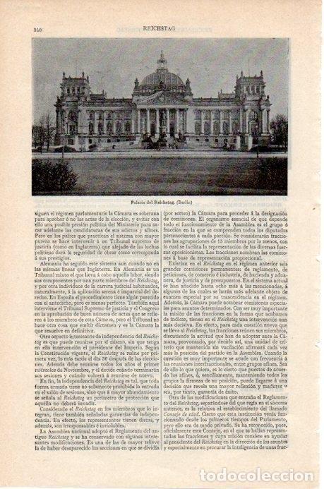 Postkarten: LAMINA V07827: Palacio del Reichstag en Berlin - Varios