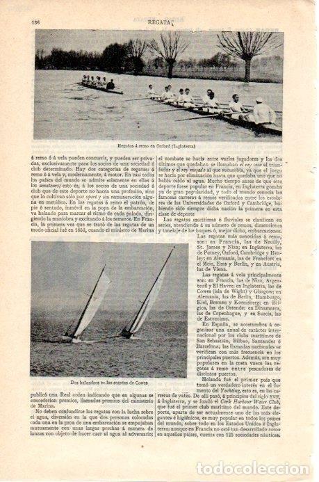 Postkarten: LAMINA V07810: Regatas a remo en Oxford - Varios
