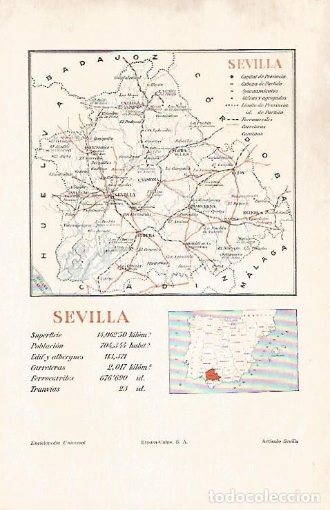Postcards: LAMINA V06838: Mapa de Sevilla - Varios