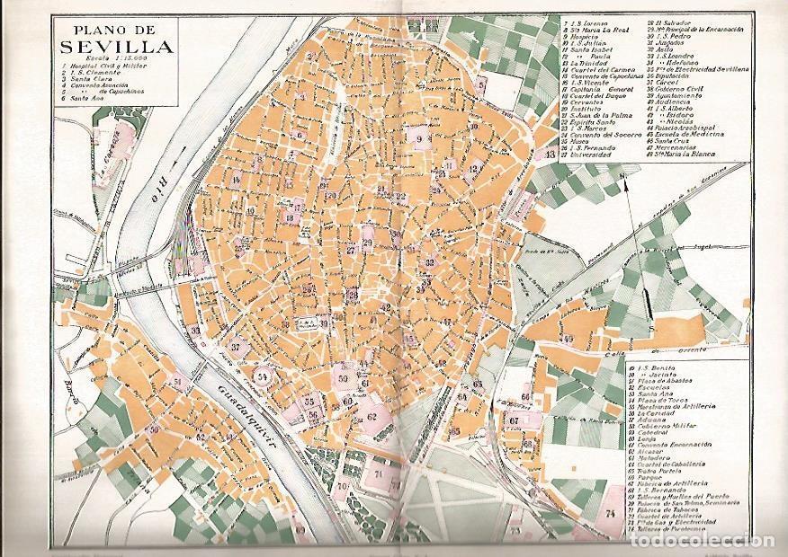 Postkarten: LAMINA V06839: Plano de Sevilla - Varios