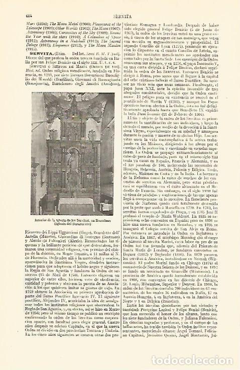 Postais: LAMINA V06817: Iglesia de los Servitas Barcelona - Varios