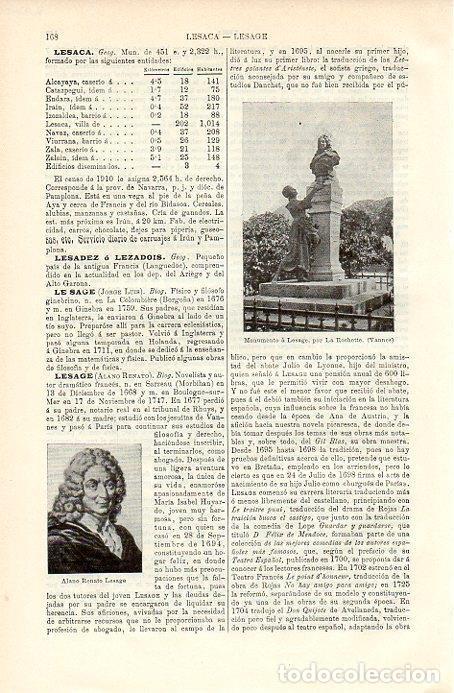 Postales: LAMINA V09747: Monumento a Lesage en Vannes - Varios