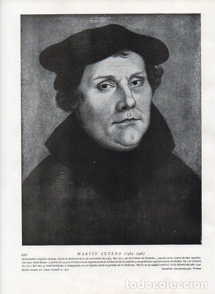 Postkarten: LAMINA V10056: Retrato de Martin Lutero, por Lucas Cranach - Varios