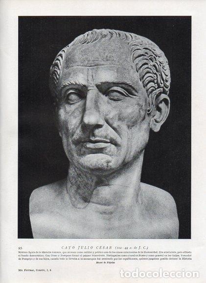 Postales: LAMINA V09906: Busto de Cayo Julio Cesar en Museo de Napoles - Varios