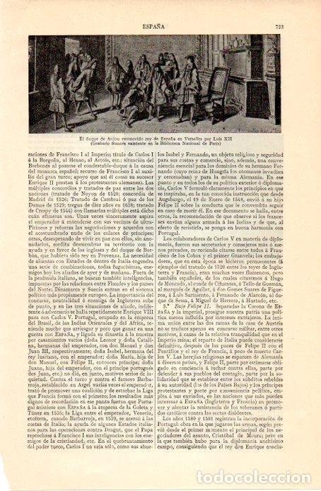 Postkarten: LAMINA V07268: Duque de Anjou reconocido rey de Espa&ntilde;a en Versalles por Luis XII - Varios