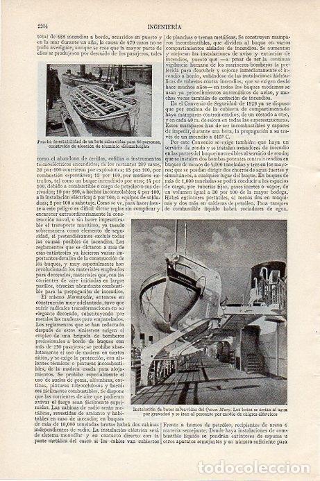 Postales: LAMINA V09652: Botes salvavidas del Queen Mary - Varios