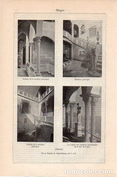 Postales: LAMINA V10488: Palacio Maricel en Sitges. Fotos de la Revista de Arquitectura - Varios