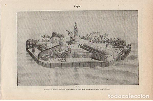 Postais: LAMINA V10665: Proyecto instalacion flotante para obtener energia por Claude y Boucherot - Varios