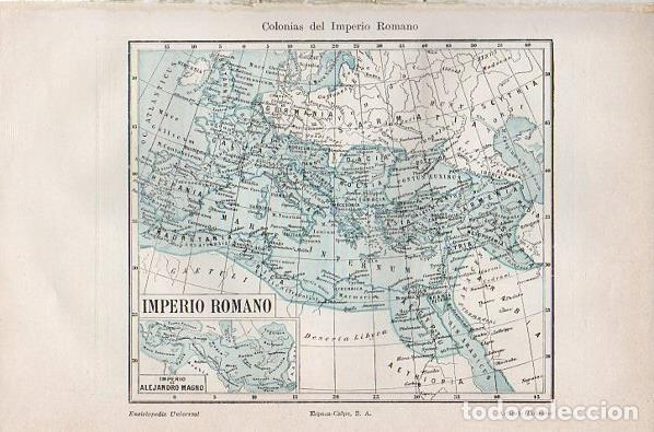 Postales: LAMINA V10620: Mapa de las colonias del Imperio Romano - Varios