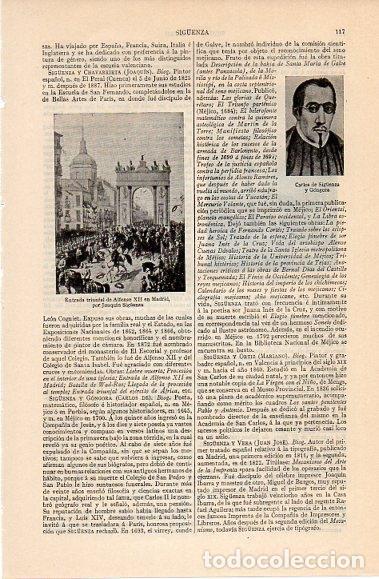 Postais: LAMINA V10361: Entrada triunfal de Alfonso XII en Madrid, por Siguenza - Varios