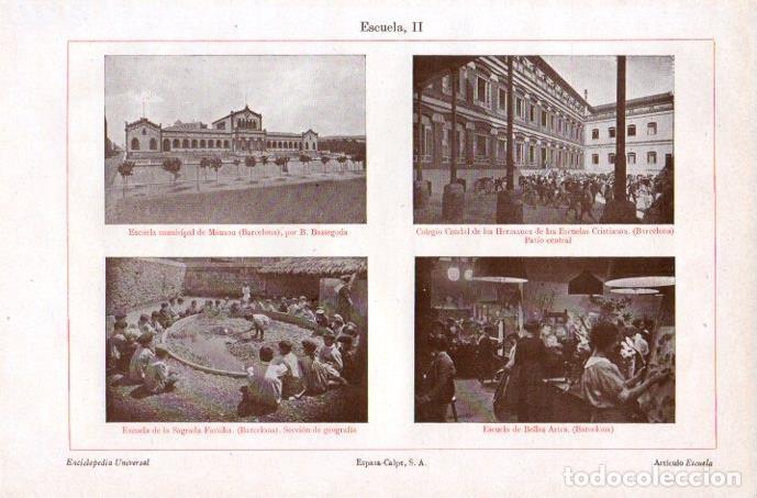 Postkarten: LAMINA V08206: Escuelas en Barcelona - Varios