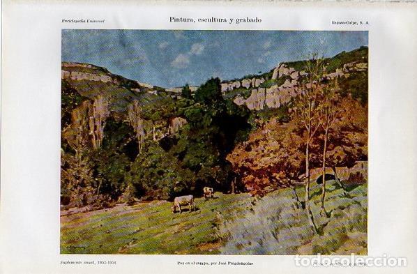 Postales: LAMINA V11142: Paz en el campo, por Jose Puigdengolas - Varios