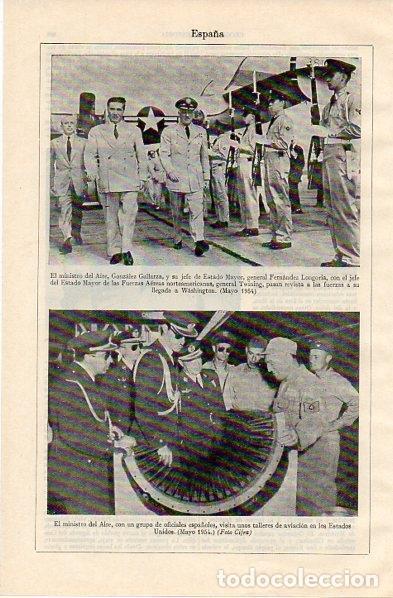 Postkarten: LAMINA V11030: Generales Fernandez Longoria y Twining en Washington en 1954 - Varios