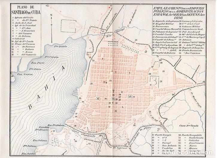 Postales: LAMINA V11315: Plano de Santiago de Cuba - Varios