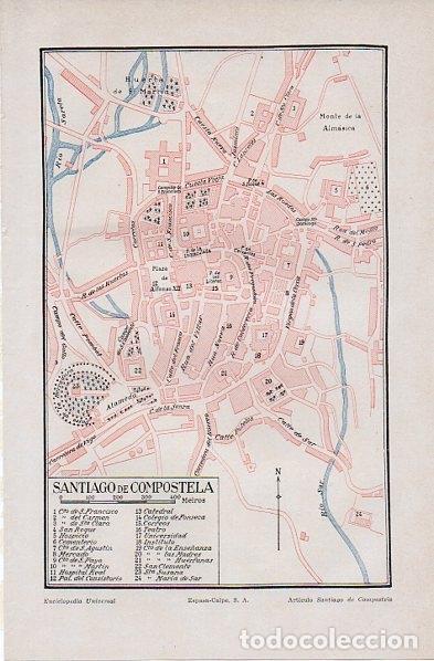 Postales: LAMINA V11230: Plano de Santiago de Compostela - Varios