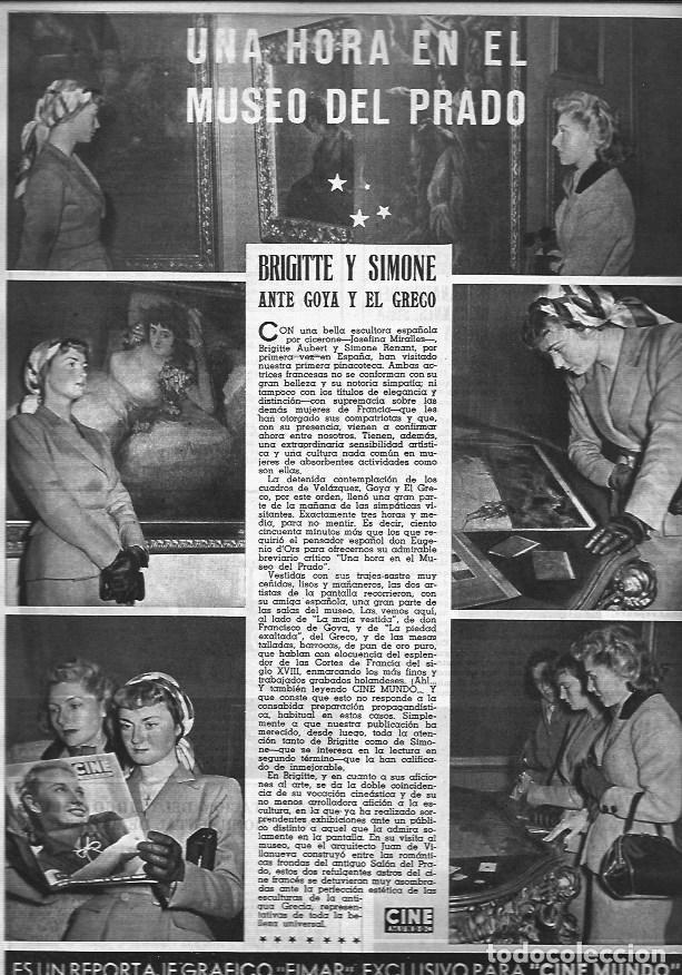 Postales: LAMINA 30369: Brigitte Aubert y Simone Renant en el Museo del Prado - VVAA