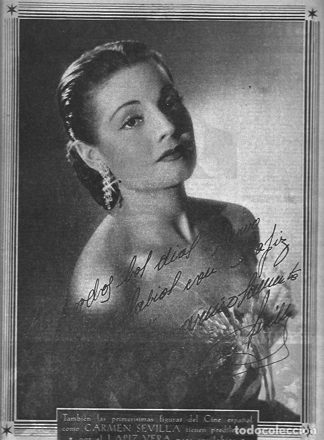 Postkarten: LAMINA 30442: Publicidad de Lapiz Vera con Carmen Sevilla y autografo - VVAA