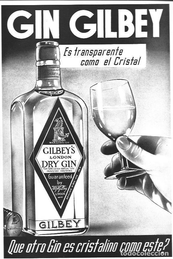 Postales: LAMINA 30164: Publicidad de ginebra Gilbey's - VVAA