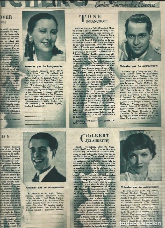 Cartoline: LAMINA 31029: Lil Dagover, Franchot Tone, Alady y Claudette Colbert - VVAA