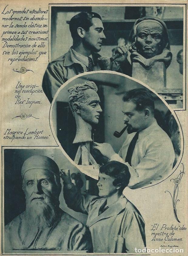 Cartoline: LAMINA 31566: Los escultores Maurice Lambert, Anna Coloman y Rex Ingram - Varios