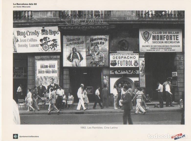 Postkarten: Varios E00283: 1962. Les Rambles.Cine Latino - Xavier Miserachs