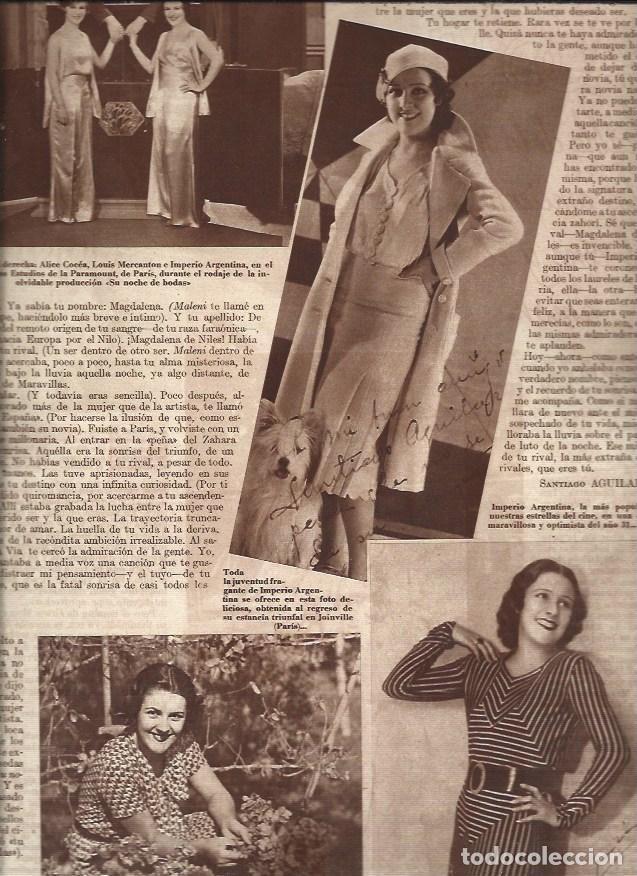 Postales: LAMINA 31346: Alice Coces, Louis Mercanton e Imperio Argentina en Paramount Paris - VVAA