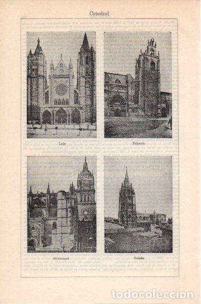 Postcards: LAMINA V11789: Catedral de Leon, Palencia, Salamanca y Oviedo - Varios