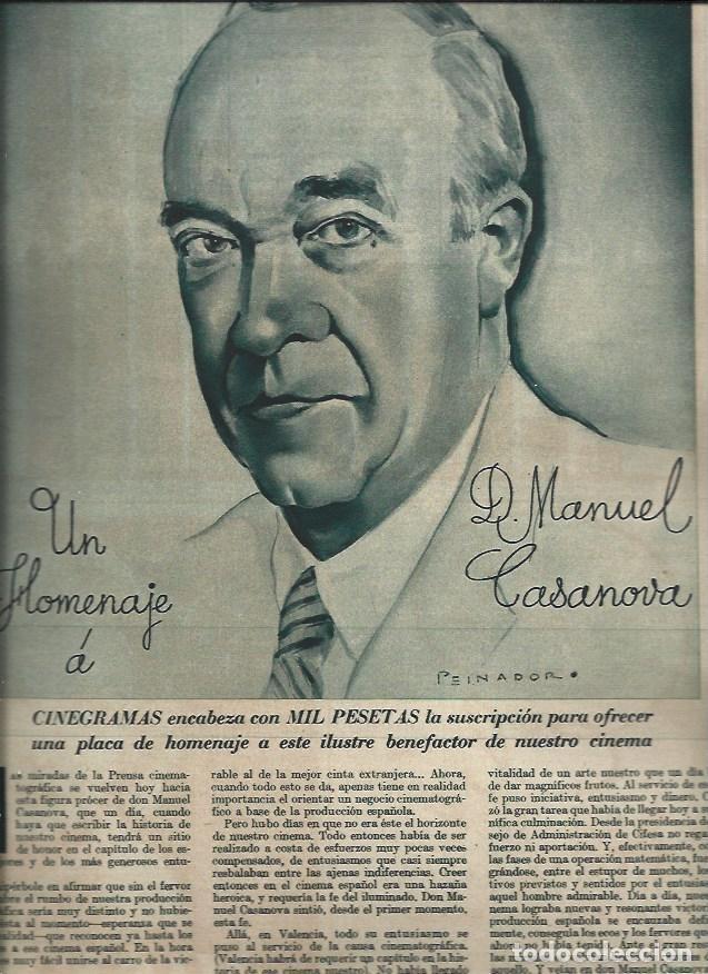 Cartoline: LAMINA 31273: Homenaje a Manuel Casanova - VVAA