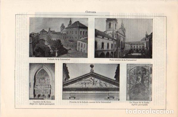 Postais: LAMINA V11957: Universidad de Cervera, Lleida - Varios