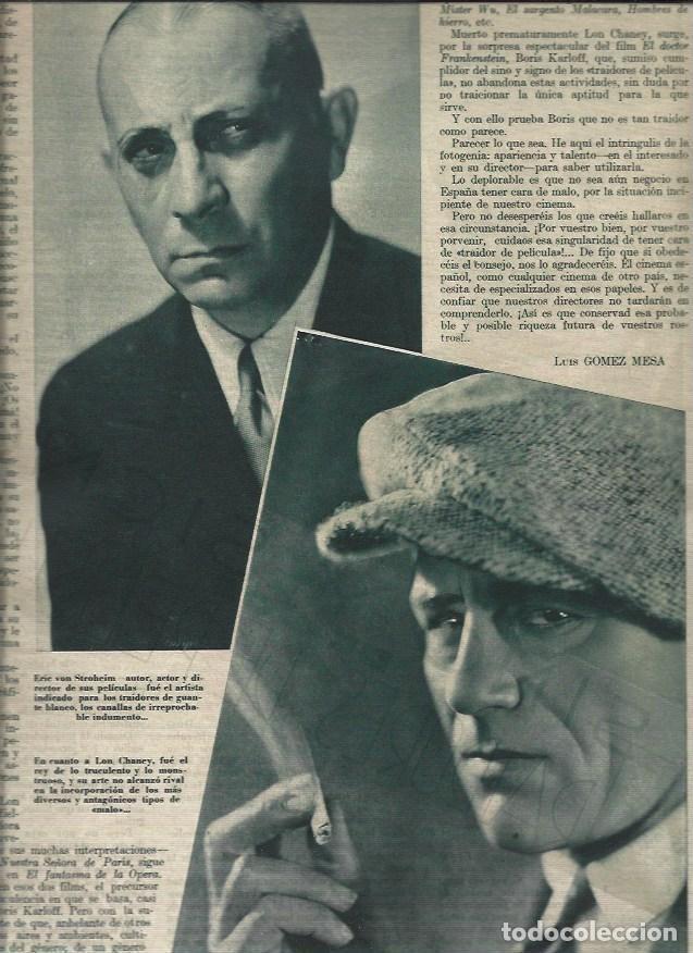Postais: LAMINA 30714: Lon Chaney y Eric von Stroheim - VVAA