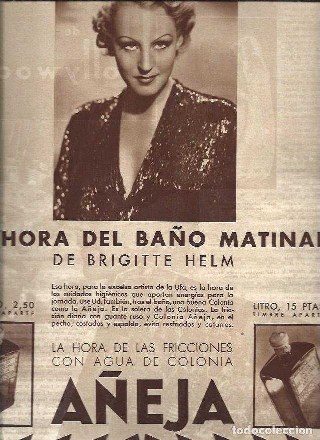 Postales: LAMINA 30733: Publicidad de colonia A&ntilde;&eacute;ja con Brigitte Helm - VVAA