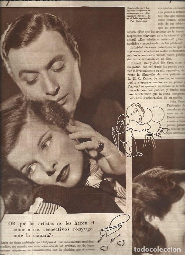 Postales: LAMINA 30626: Charles Boyer y Katherine Hepburn en Corazones rotos - VVAA