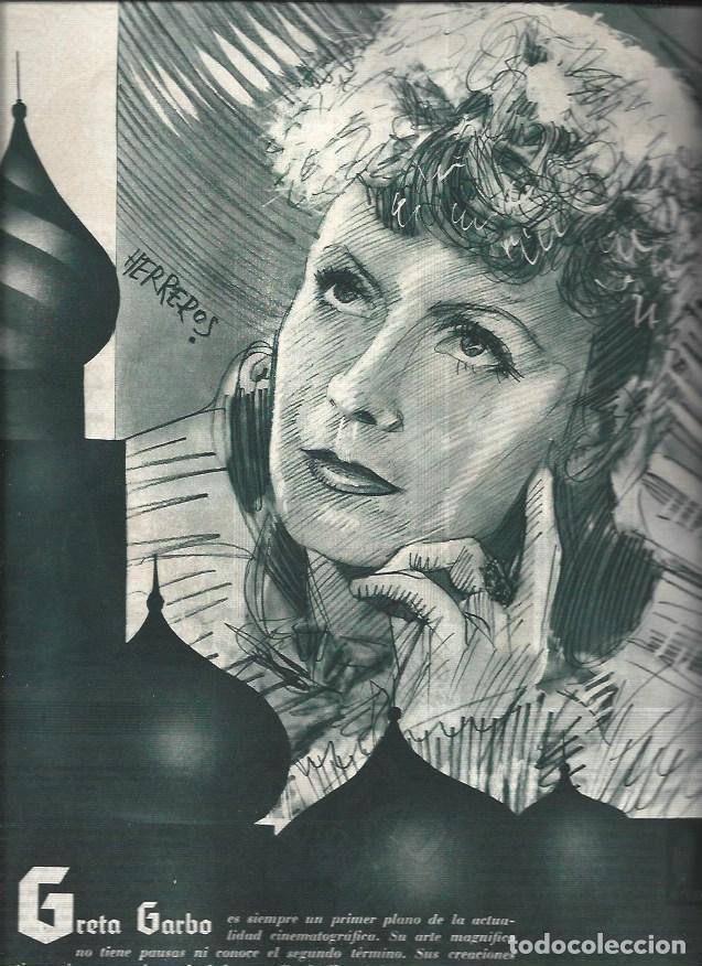 Postales: LAMINA 30927: Greta Garbo, por Herreros - VVAA
